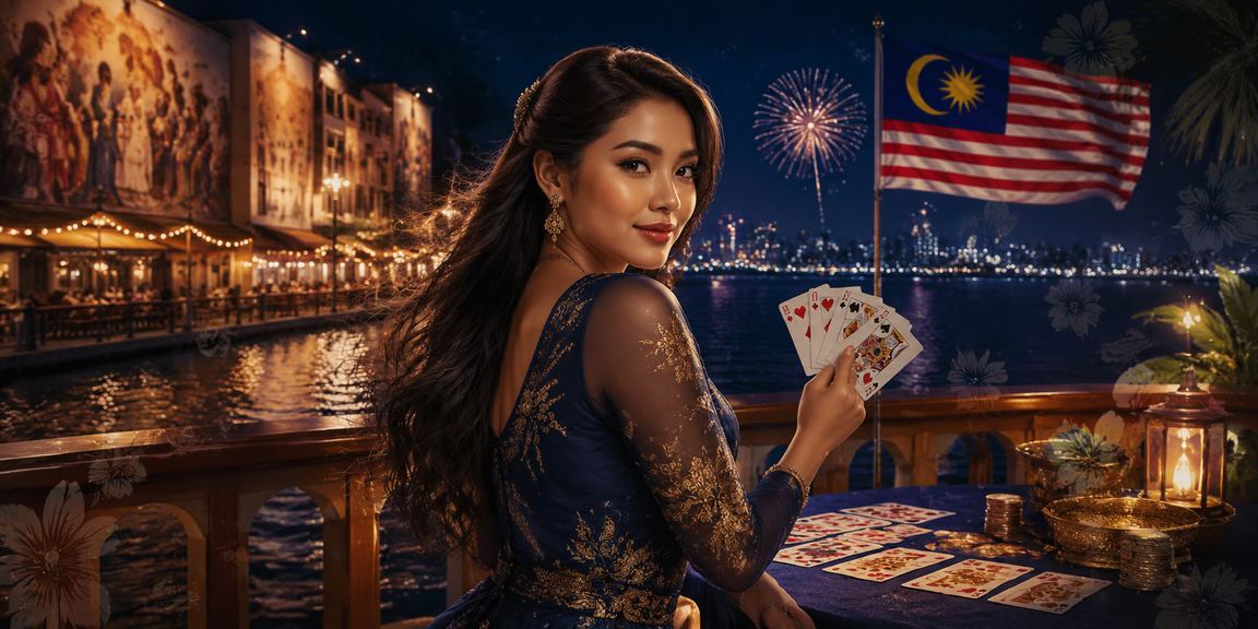 Pemain dari Pulau Pinang menikmati permainan kad dan promosi dalam talian malam hari